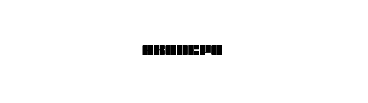 Blockletter Black Caps Sample