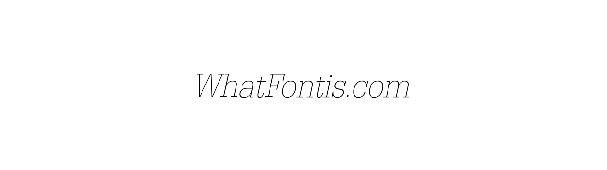 Egyptienne URW ExtraNarrow ExtraLight Oblique