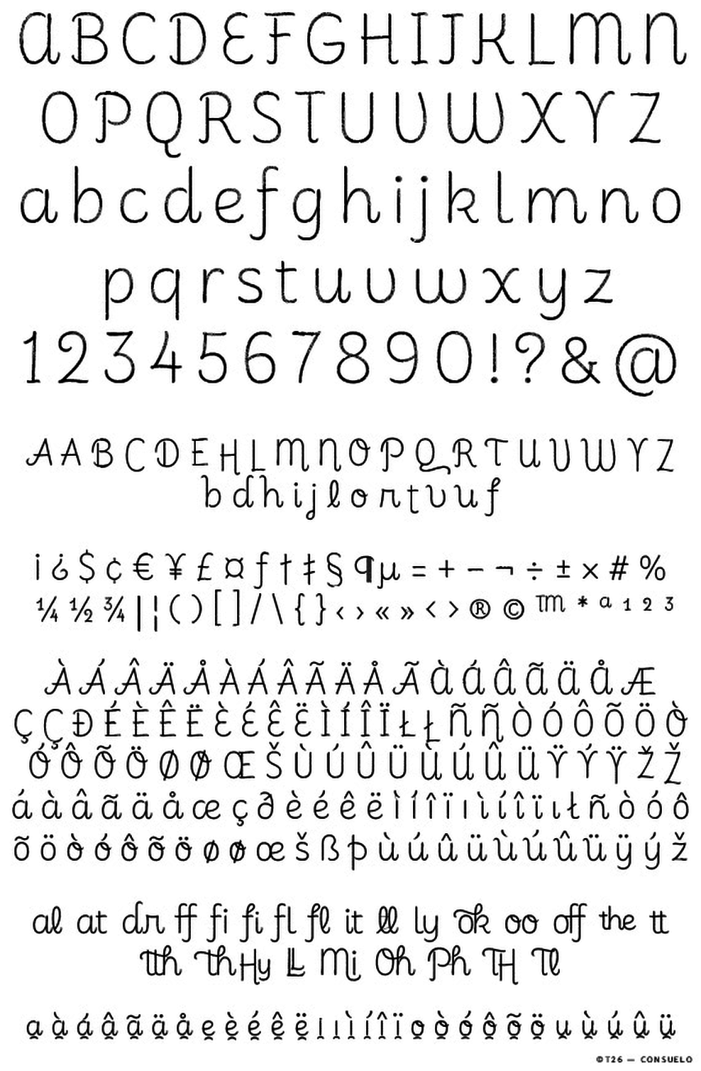 T 26 Digital Type Foundry Fonts Consuelo