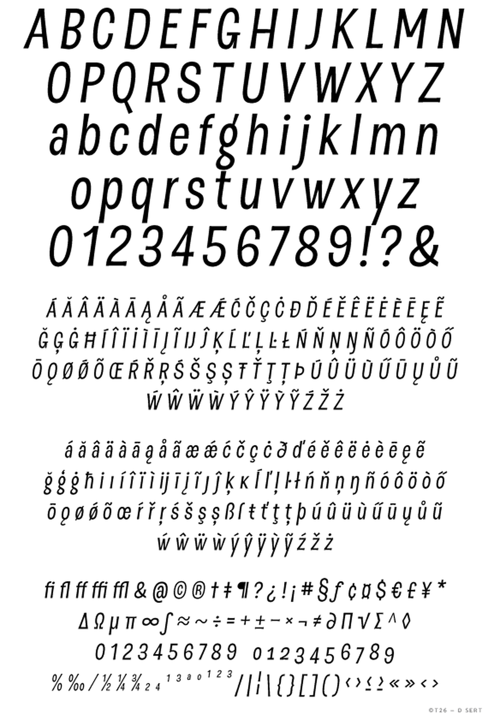 T 26 Digital Type Foundry Fonts D Sert Complete