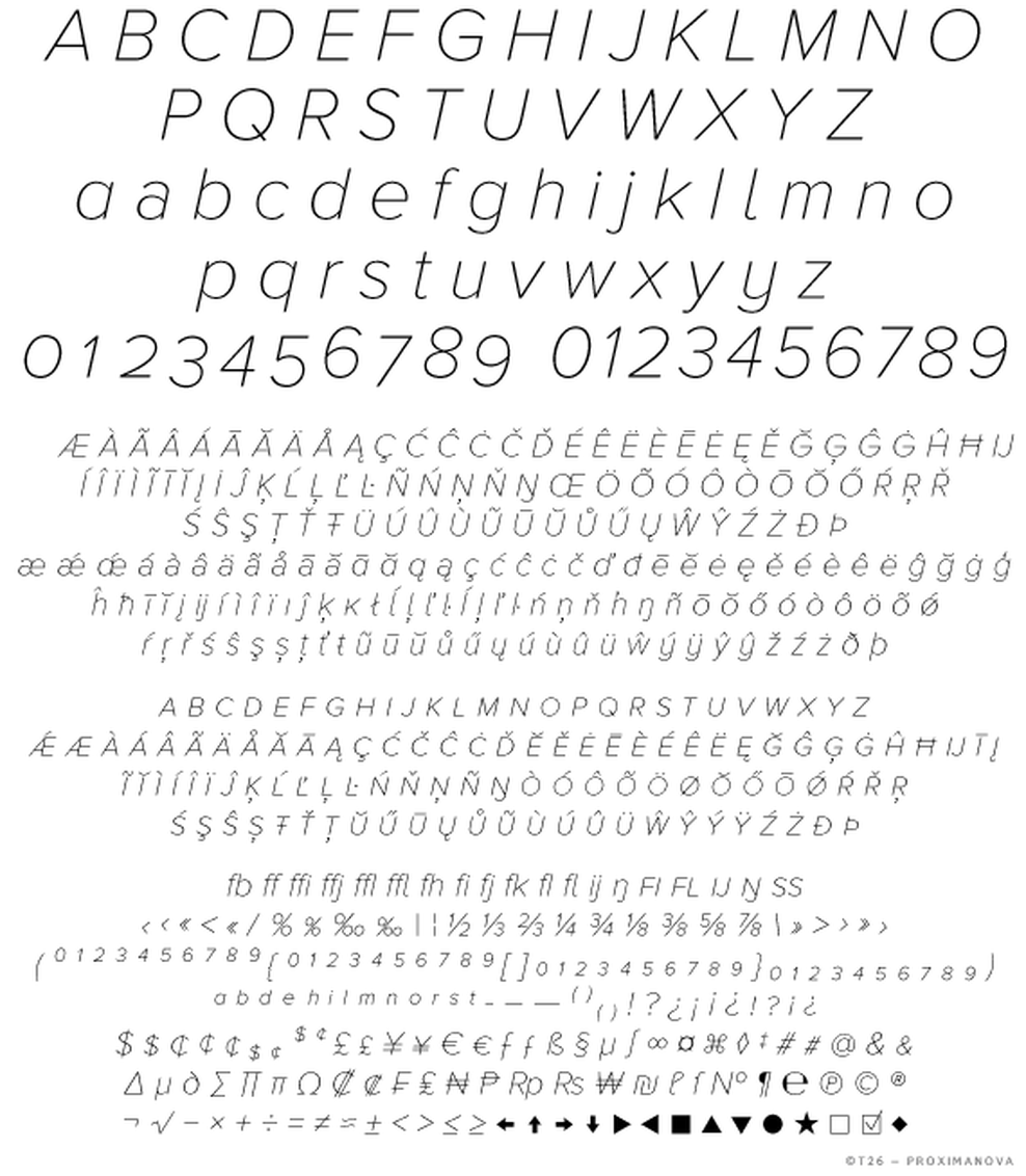 T 26 Digital Type Foundry Fonts Proxima Nova Subset 2