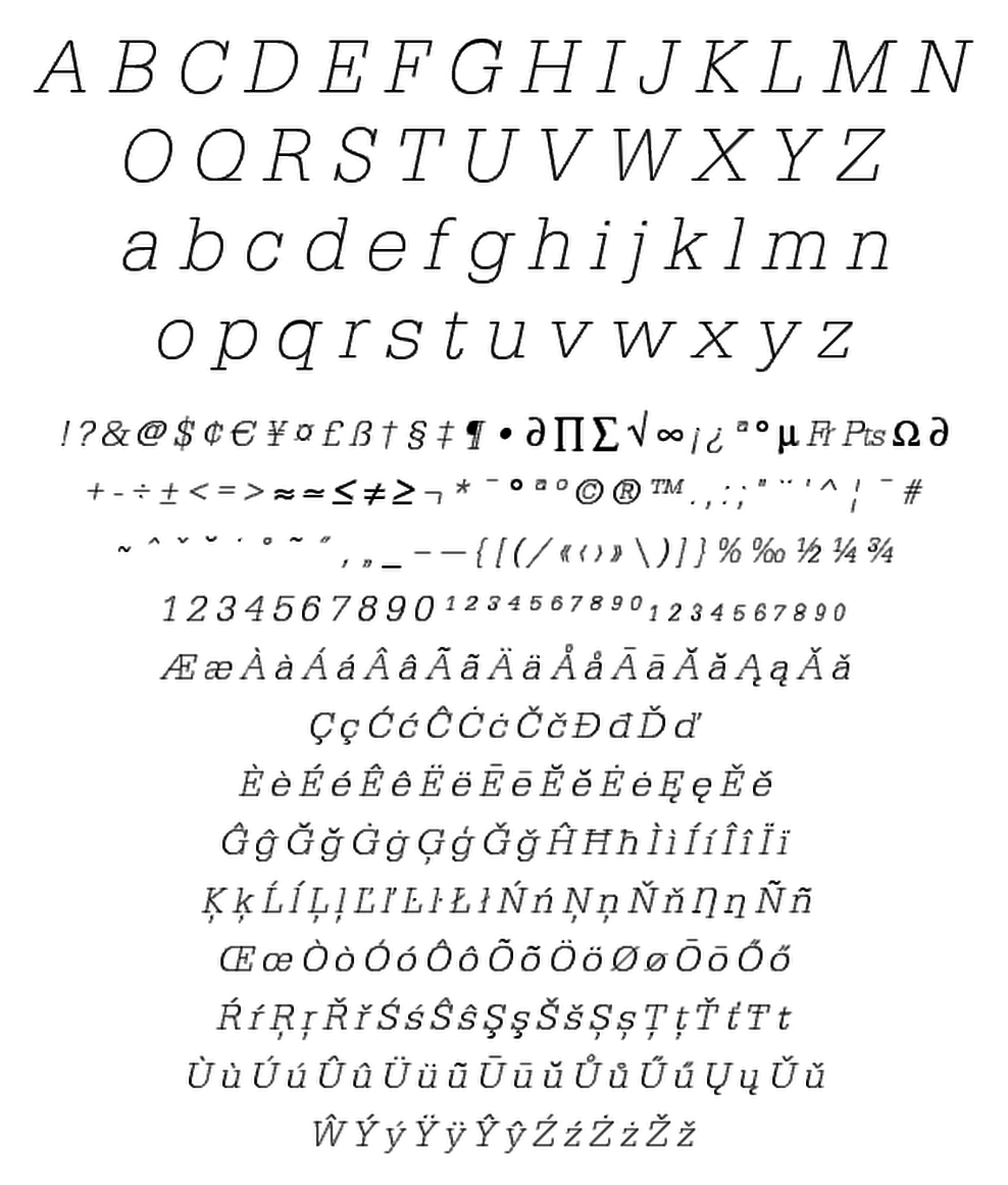 T 26 Digital Type Foundry Fonts Egyptienne Urw
