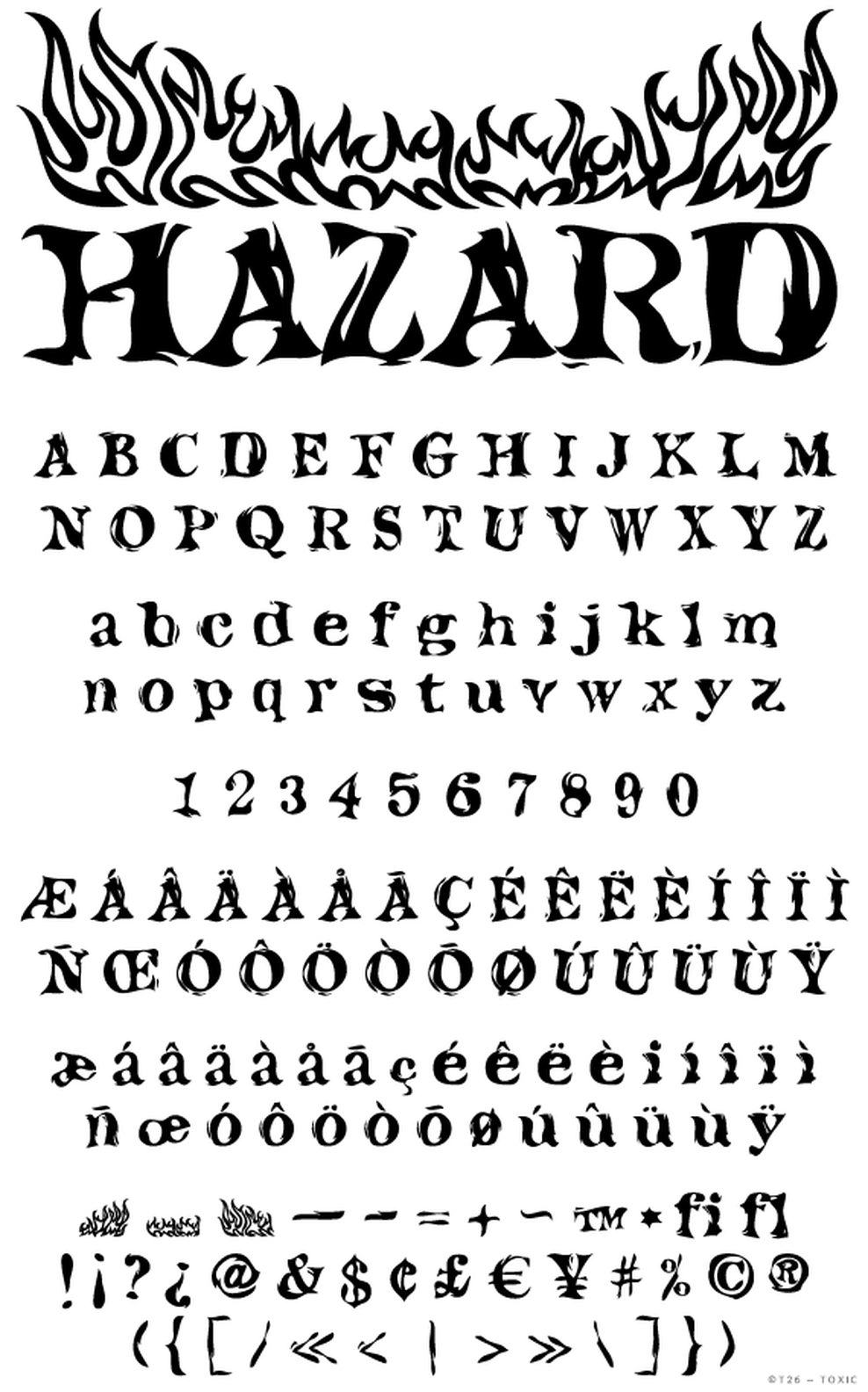 T 26 Digital Type Foundry Fonts Toxic