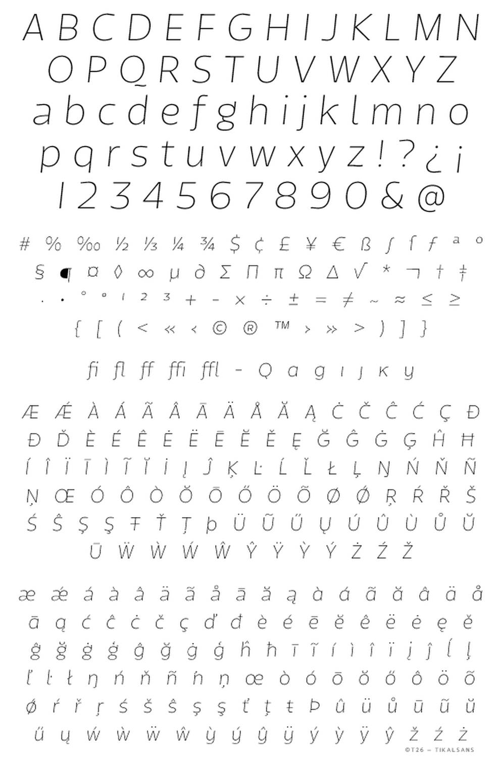 T 26 Digital Type Foundry Fonts Tikal Sans