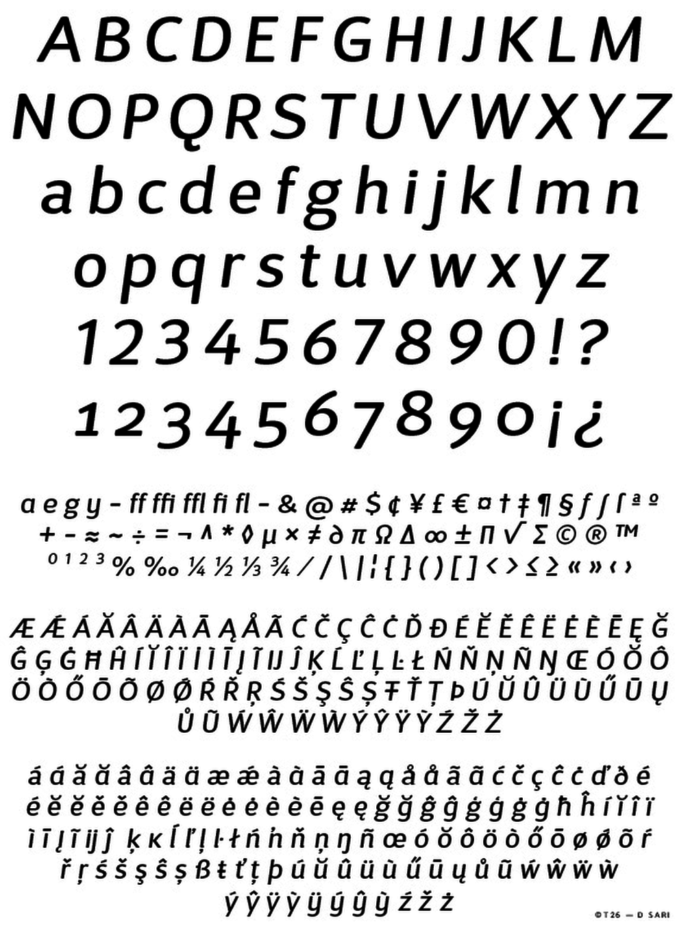 T 26 Digital Type Foundry Fonts D Sari