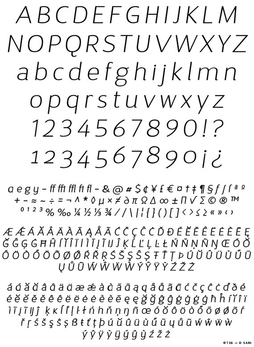 T 26 Digital Type Foundry Fonts D Sari