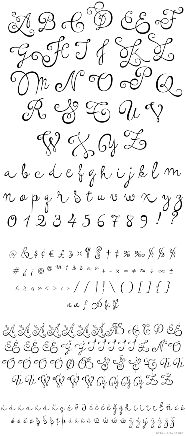 T.26 Digital Type Foundry | Fonts : Tita Script