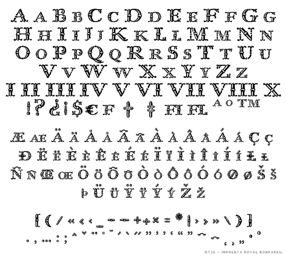 T 26 Digital Type Foundry Fonts Imprenta Royal Nonpareil