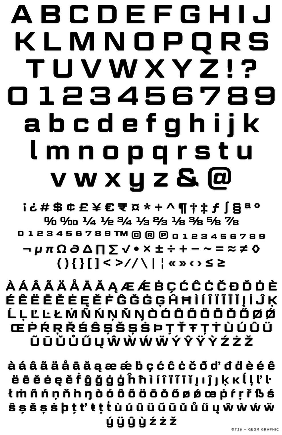 T 26 Digital Type Foundry Fonts Geom Graphic