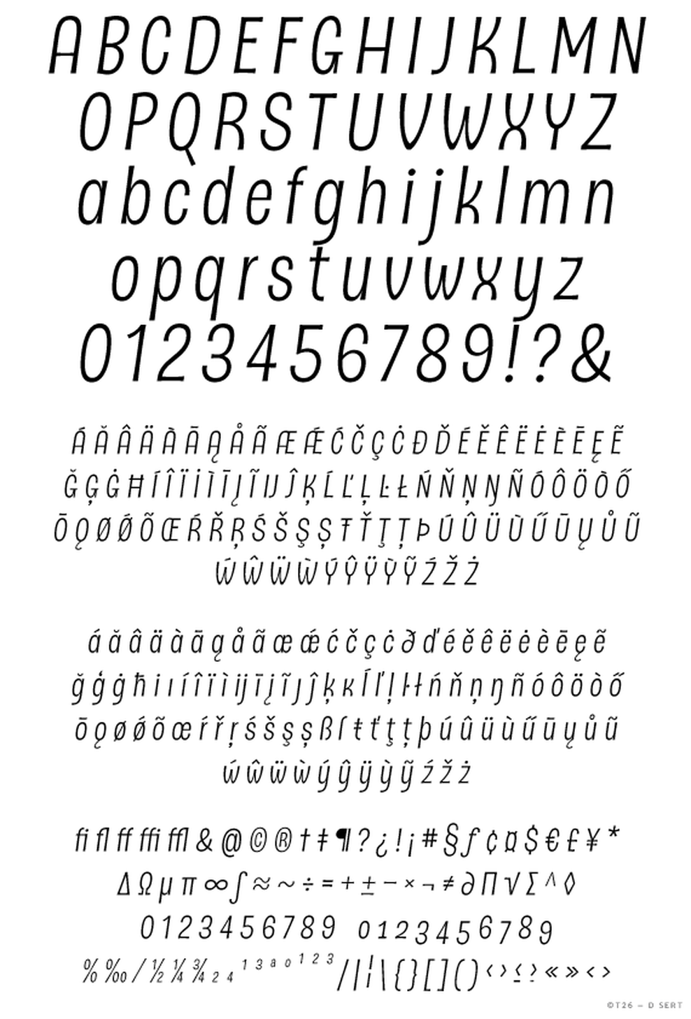 T 26 Digital Type Foundry Fonts D Sert Complete