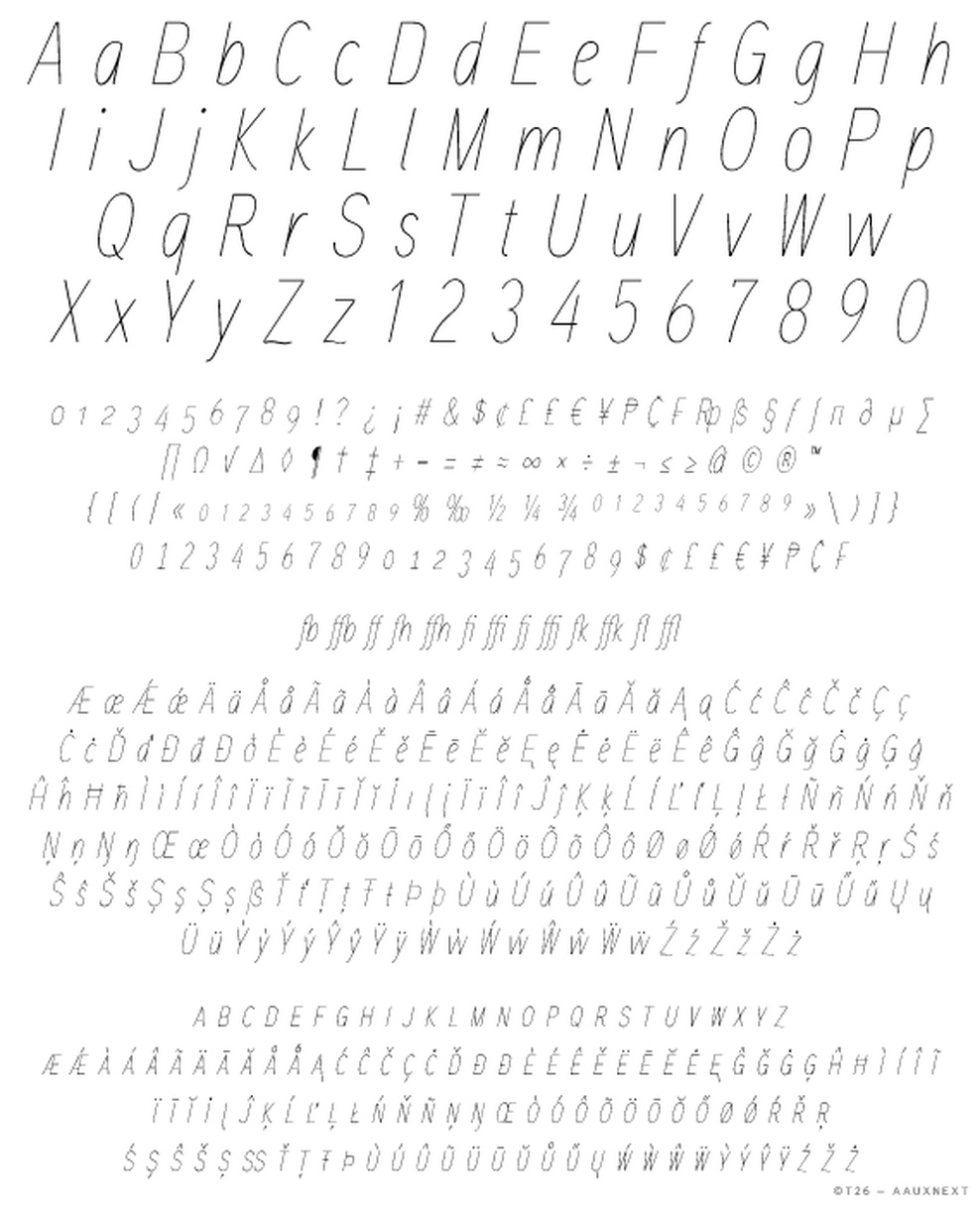 T 26 Digital Type Foundry Fonts ux Next Complete