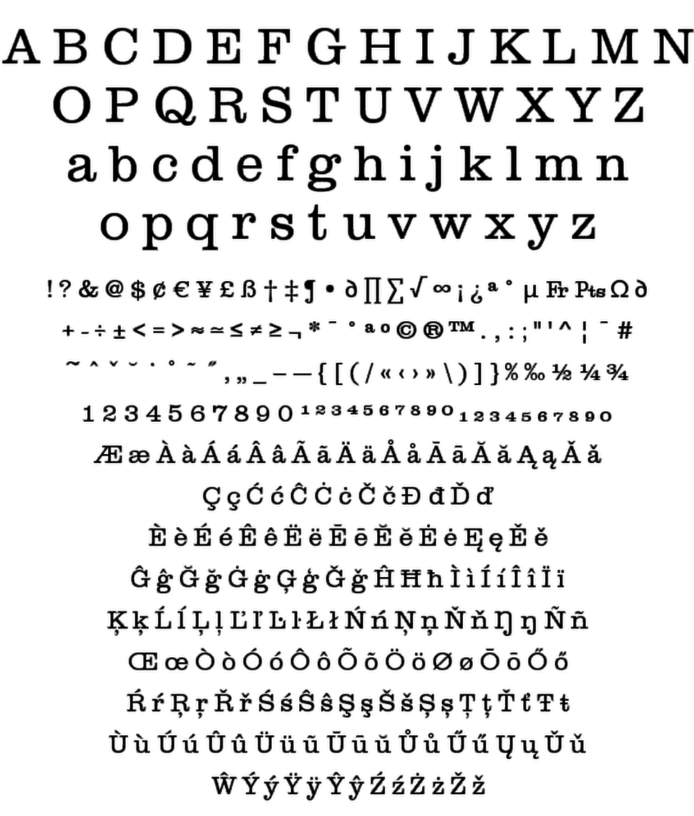 2 Inch INDIVIDUAL Clarendon Layout Letters/Numbers