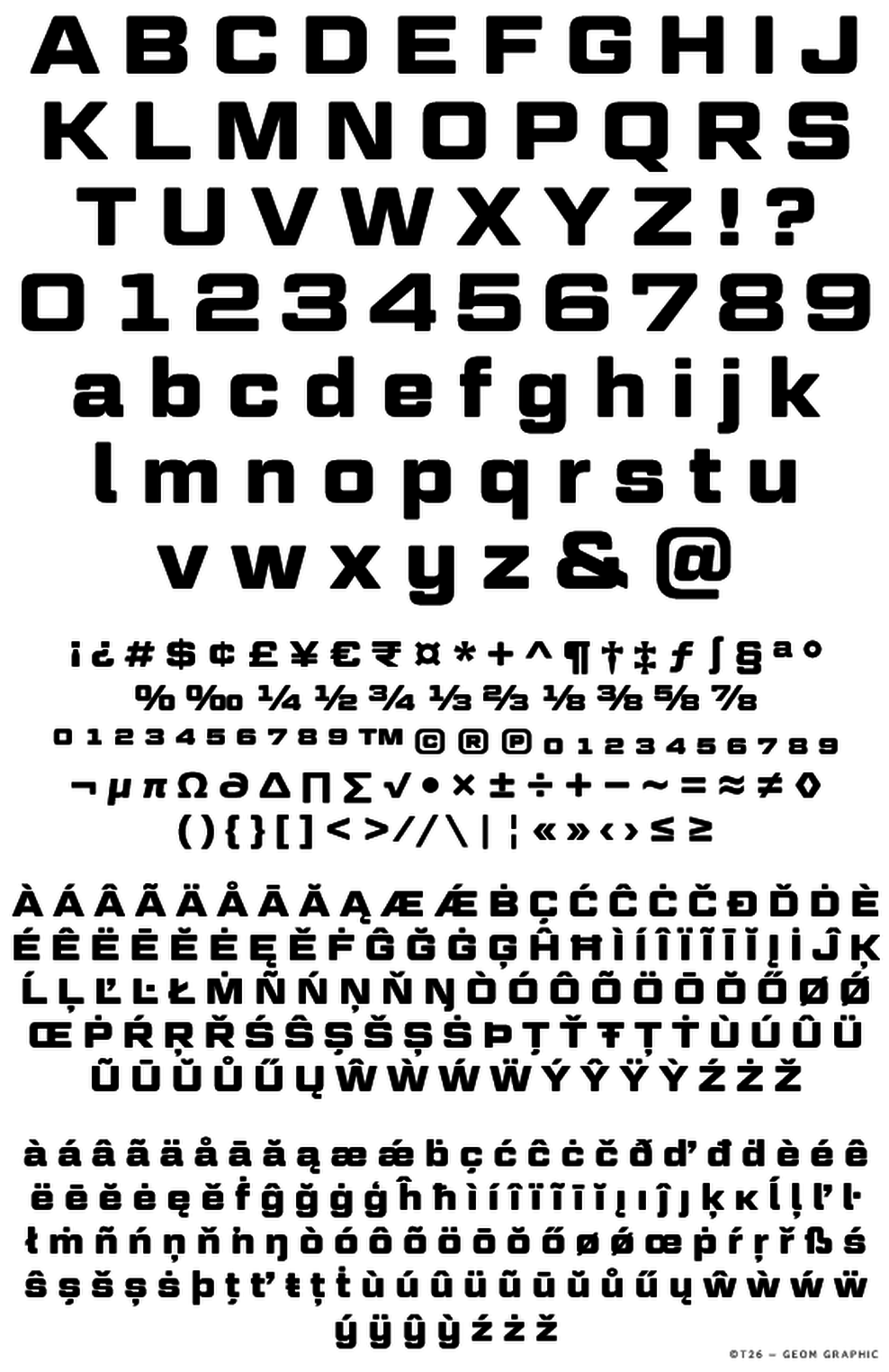 T 26 Digital Type Foundry Fonts Geom Graphic