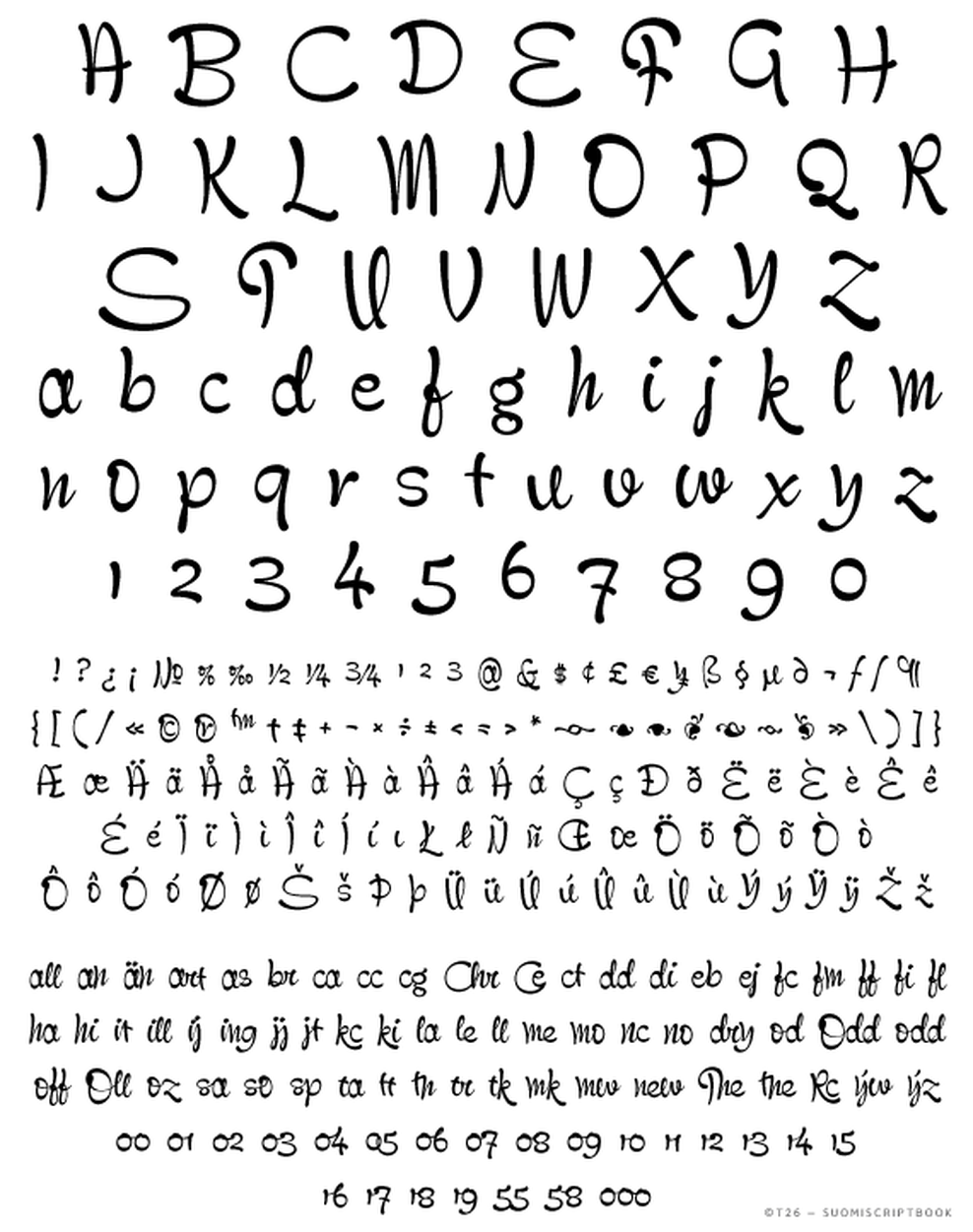 T 26 Digital Type Foundry Fonts Suomi Script