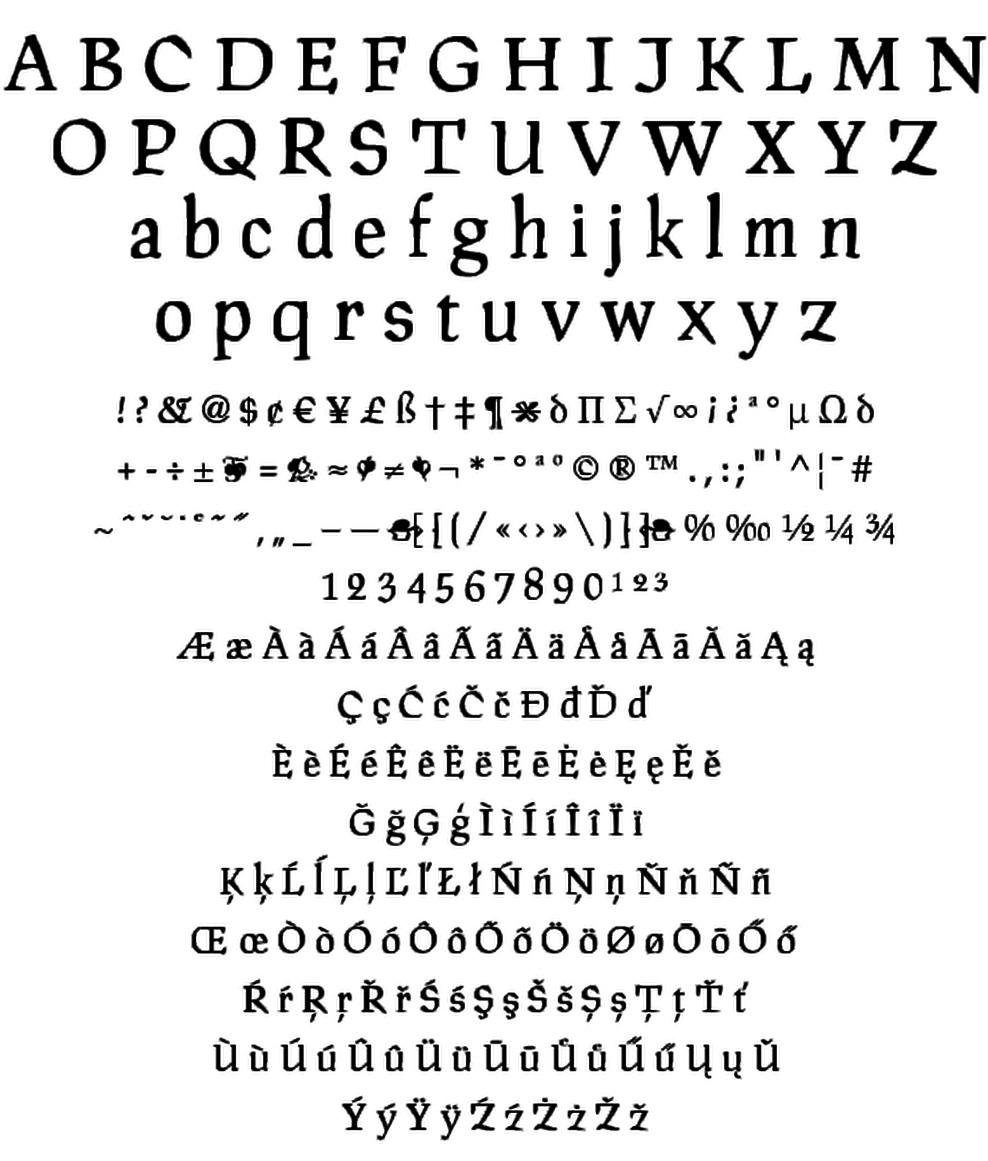 T 26 Digital Type Foundry Fonts Manuskript Antiqua