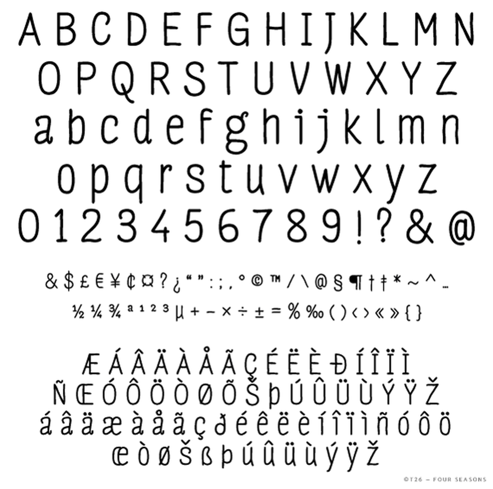 T 26 Digital Type Foundry Fonts Four Seasons Essential