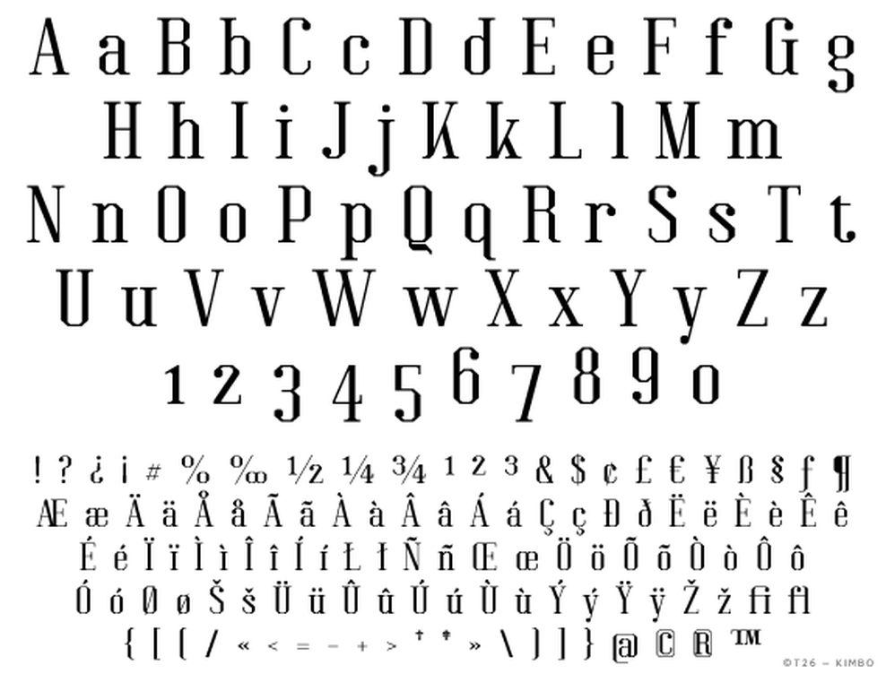 T 26 Digital Type Foundry Fonts Kimbo