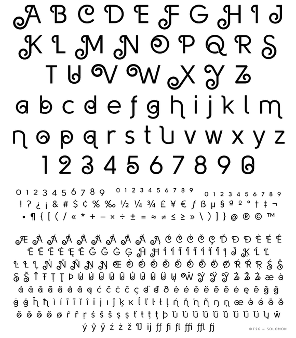 T 26 Digital Type Foundry Fonts Solomon