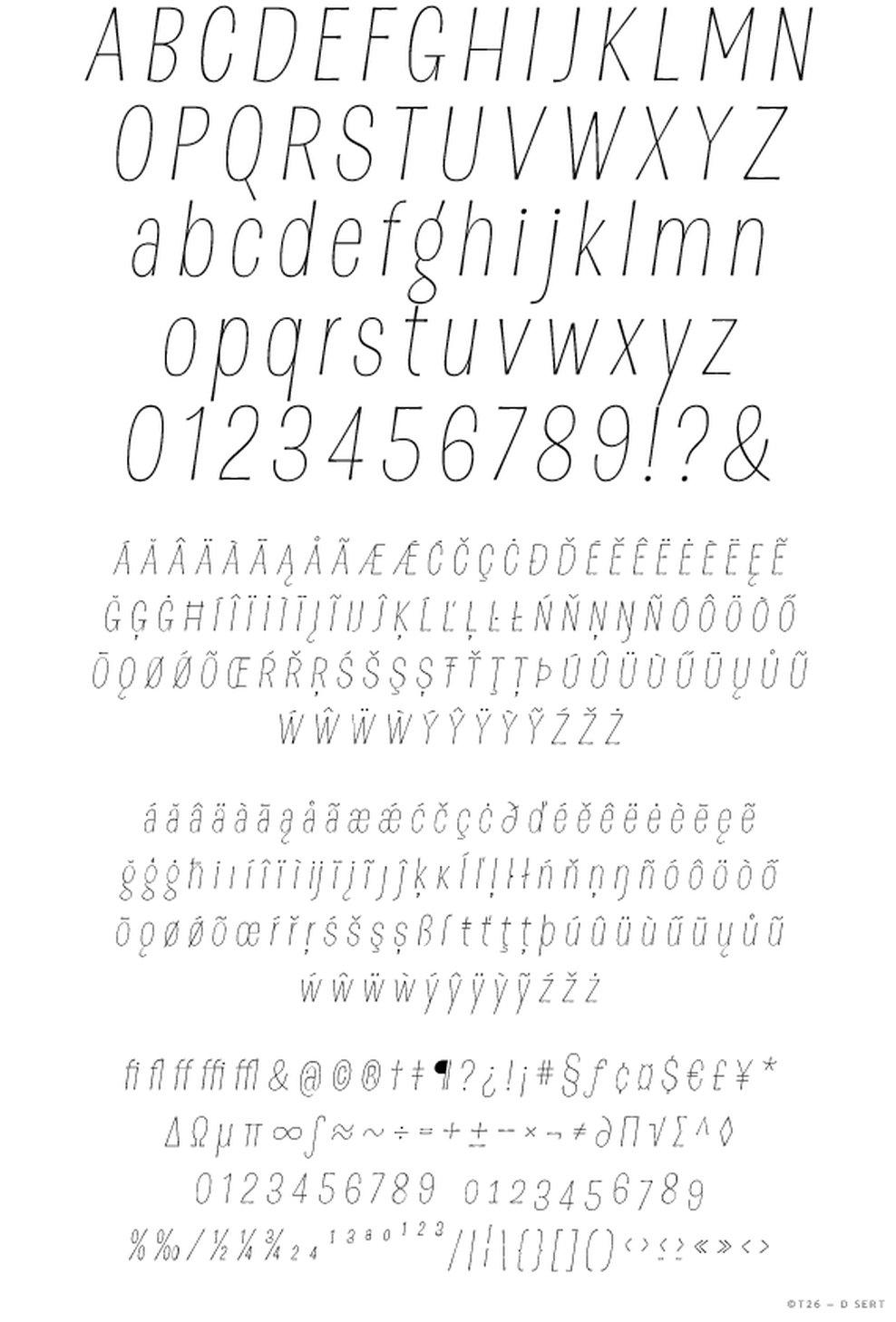 T 26 Digital Type Foundry Fonts D Sert Complete