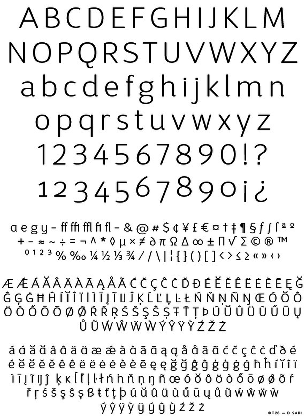 T 26 Digital Type Foundry Fonts D Sari