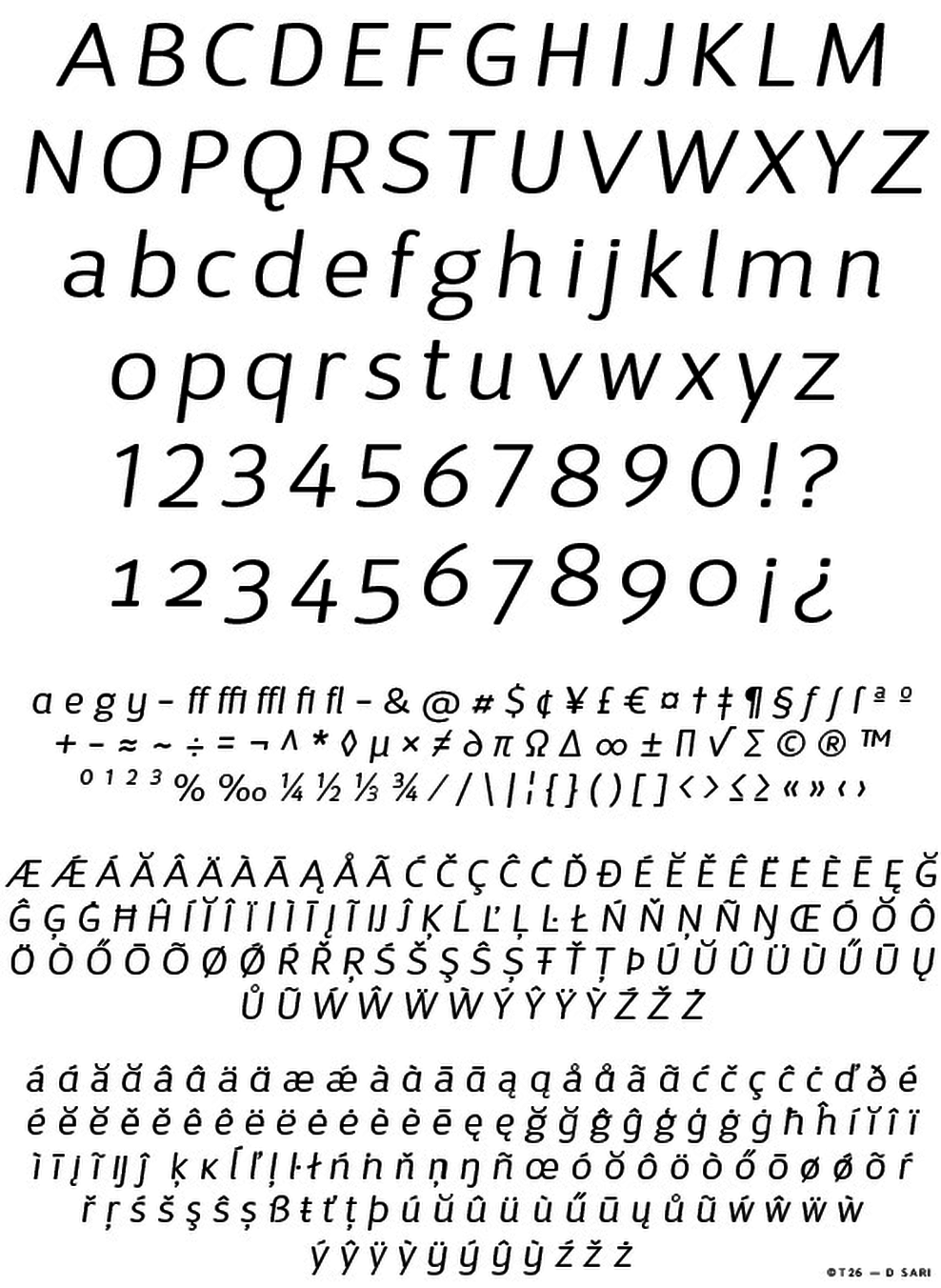 T 26 Digital Type Foundry Fonts D Sari