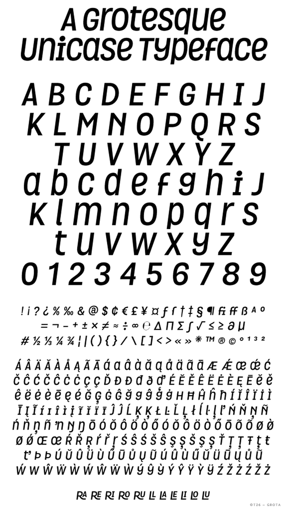 T 26 Digital Type Foundry Fonts Grota