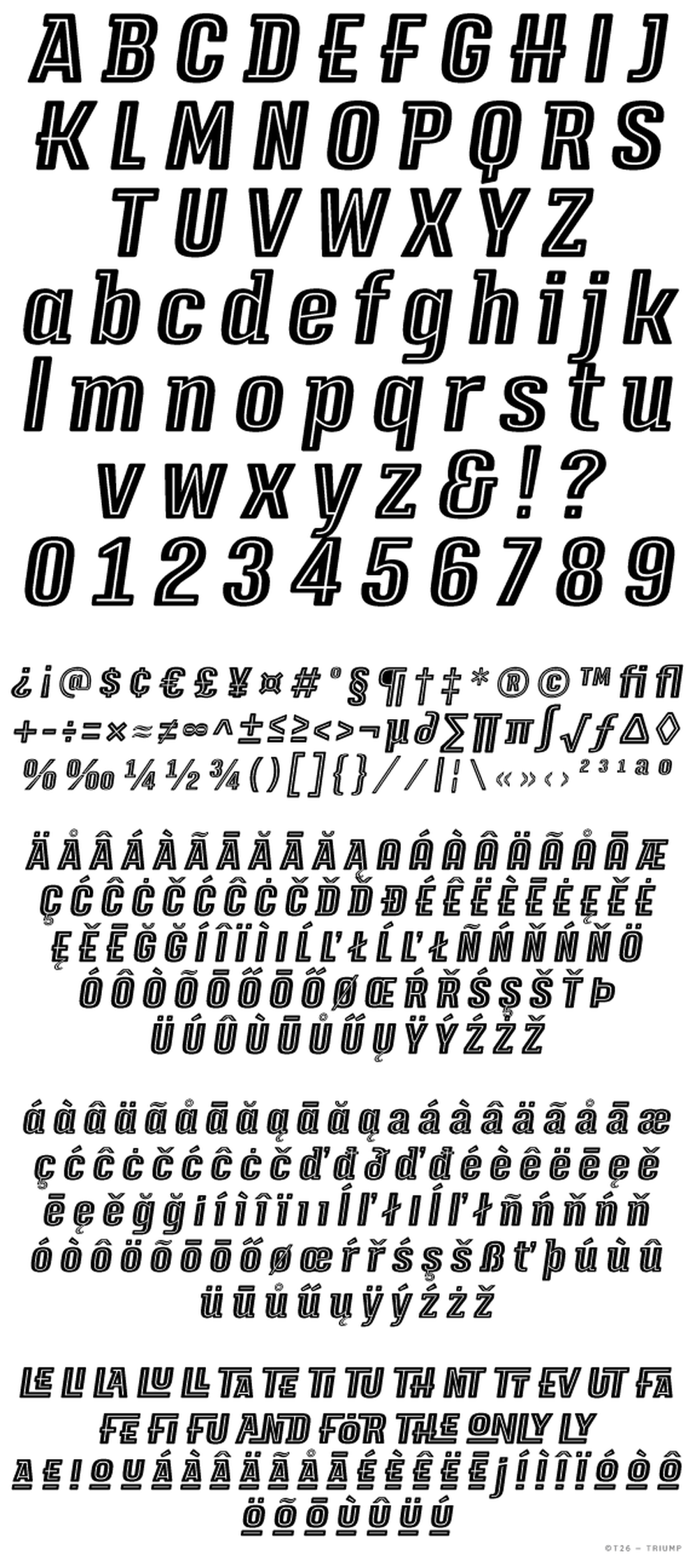 T 26 Digital Type Foundry Fonts Triump