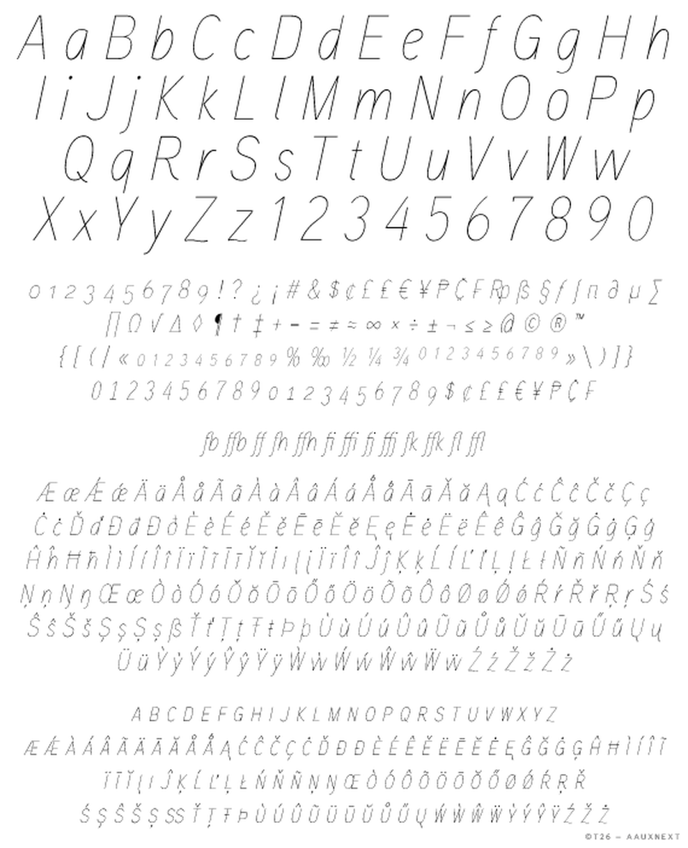 T 26 Digital Type Foundry Fonts ux Next Complete