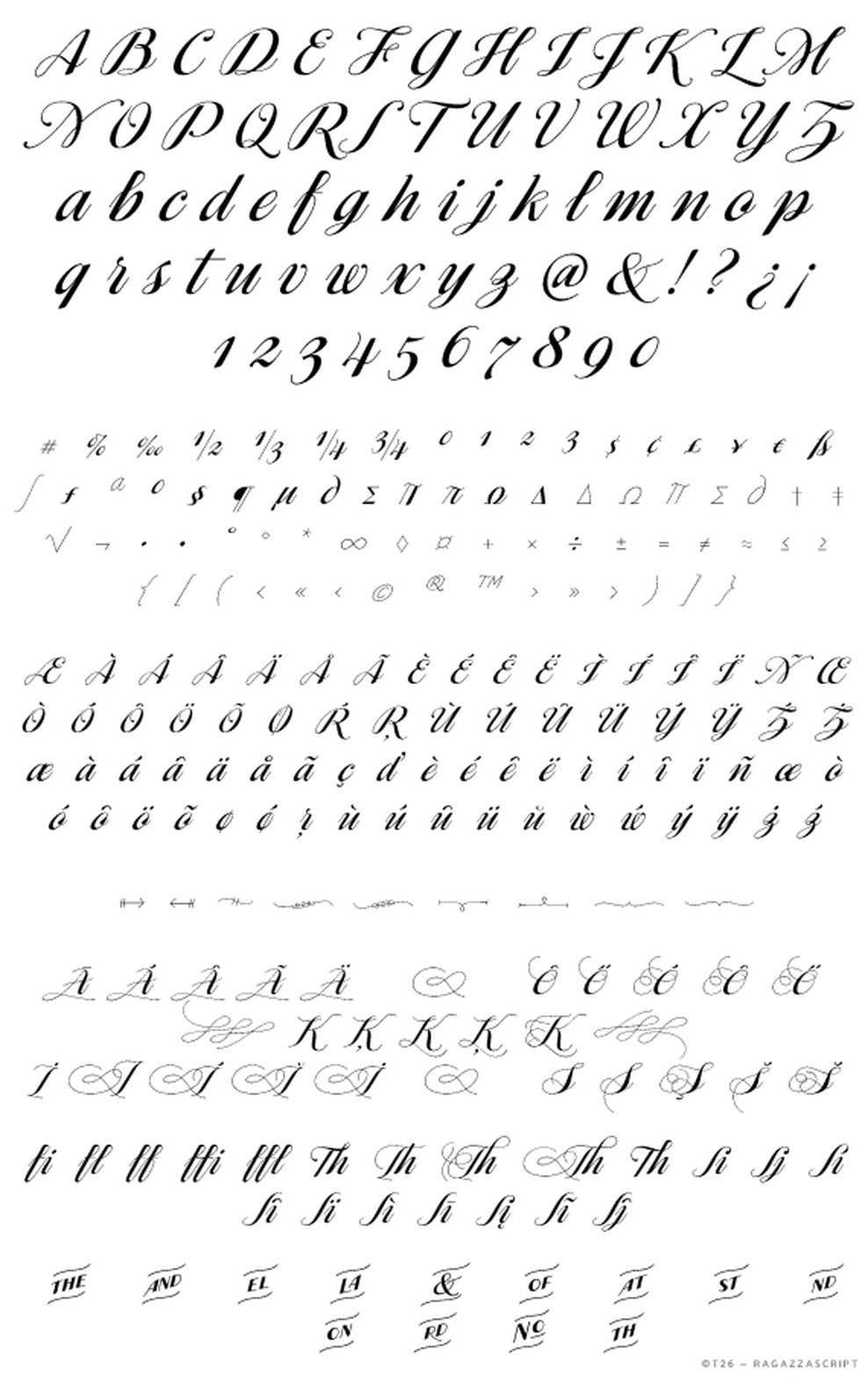 T 26 Digital Type Foundry Fonts Ragazza Script