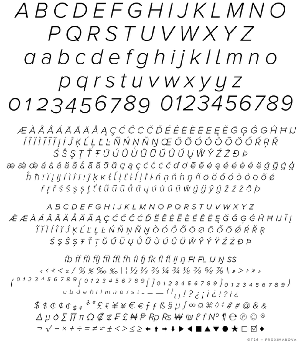 T 26 Digital Type Foundry Fonts Proxima Nova Subset 2