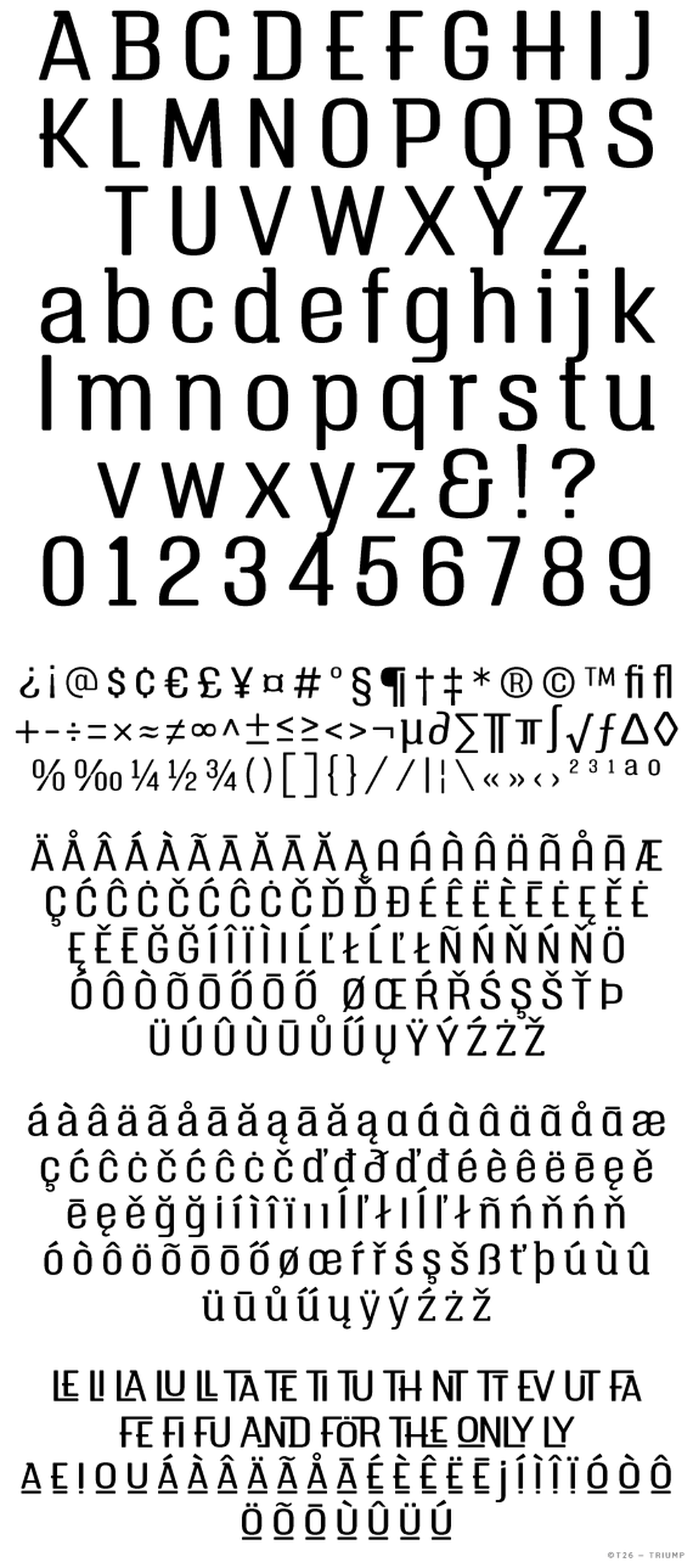 T 26 Digital Type Foundry Fonts Triump